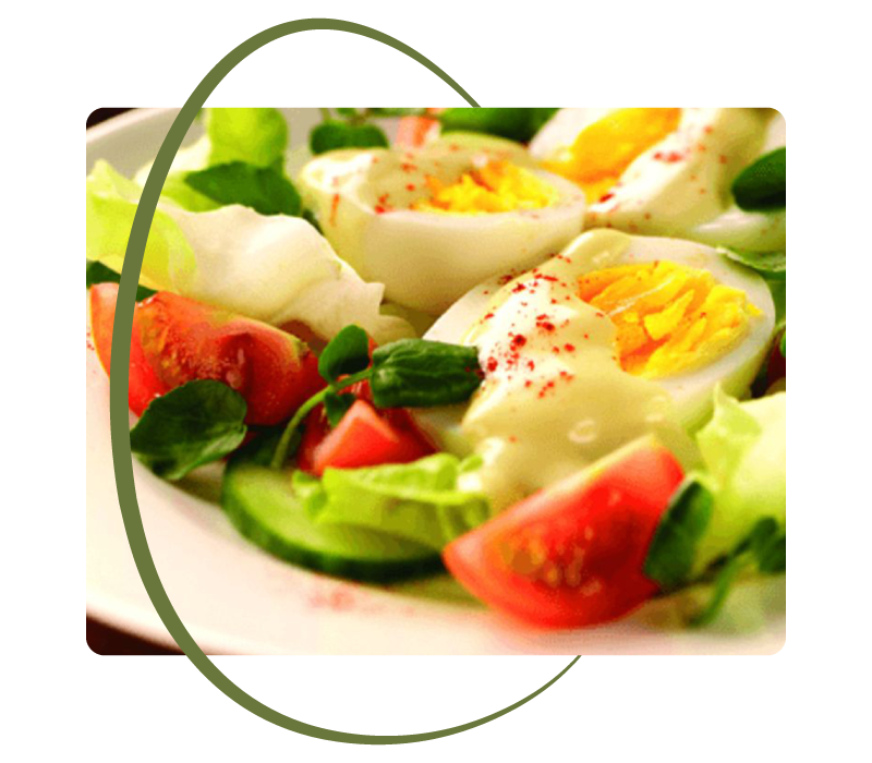 Tomato and cucumber boiled egg salad