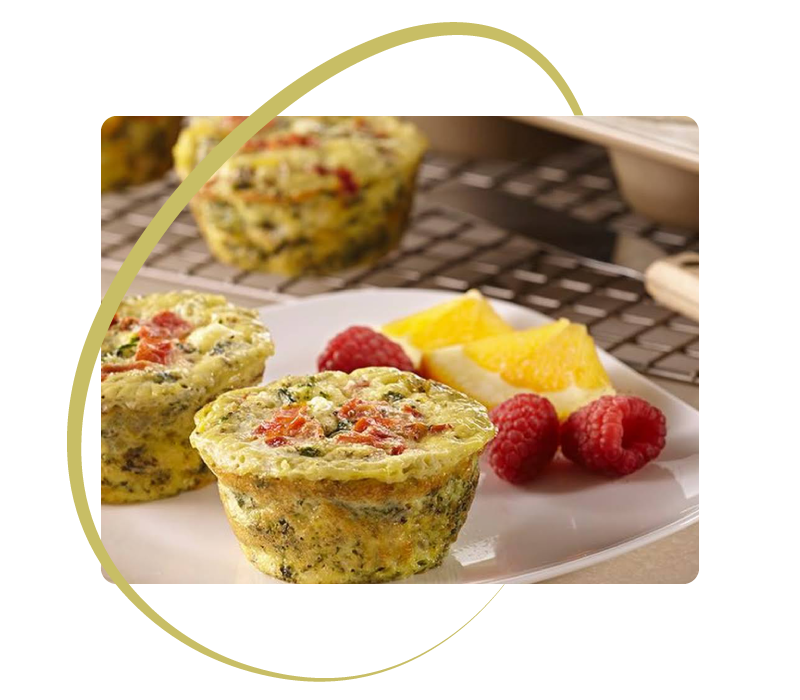 Pecan & Veggie Mini Frittatas